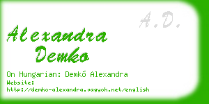 alexandra demko business card